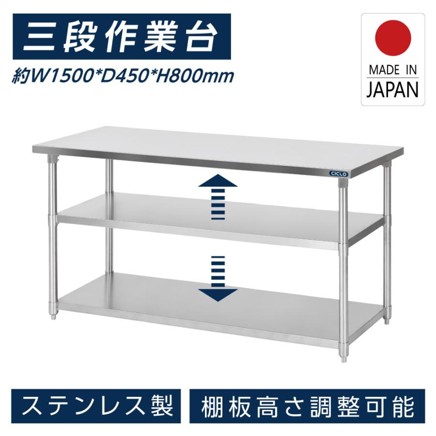 市場 日本製造 キッチン置き棚 ステンレス製 ステンレス 業務用 
