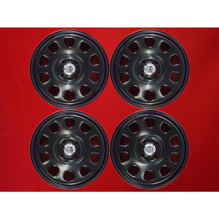 未使用品 4本SET】軽自動車用 ☆TT Dスチール (RED&BLUEライン有) 15 