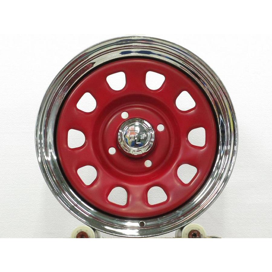 未使用 ☆ TT D スチール (メッキ/レッド) ホイール 2本 6J-15 PCD114