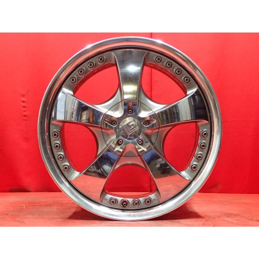 中古 メッキ アルミホイール 単品1本 WORK(ワーク) LS 105 17x7J 4/100