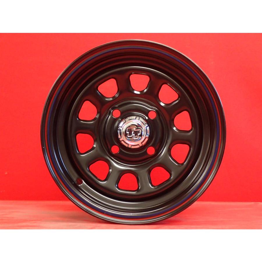 未使用品 4本SET】軽自動車用 ☆TT Dスチール (RED&BLUEライン有) 12