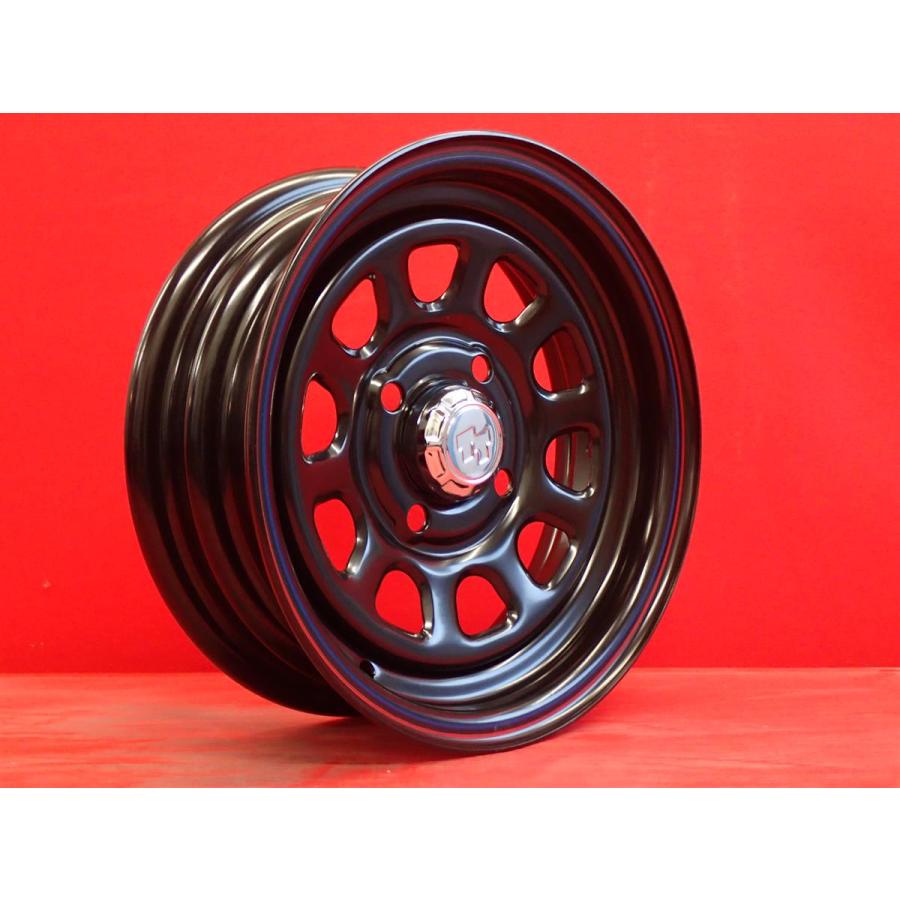 全国送料込☆新品スチール4本セット☆12×4J+42☆軽トラ・軽バンに!! 未使用！☆TT Dスチール(RED＆BLUEライン有) ホイール4本 4J-12 PCD100