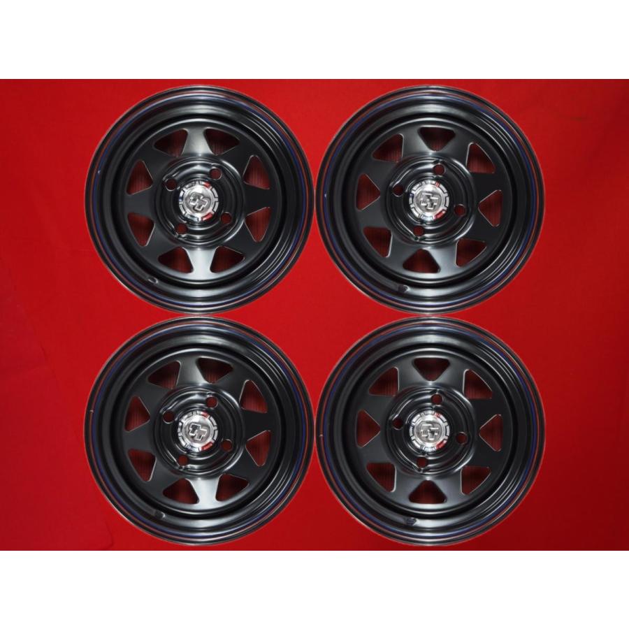 未使用！☆TT Aスチール(RED＆BLUEライン有) ホイール 4本 4J-12