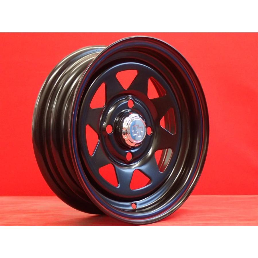 未使用品 4本SET】軽自動車用 ☆TT Aスチール (RED&BLUEライン有) 12