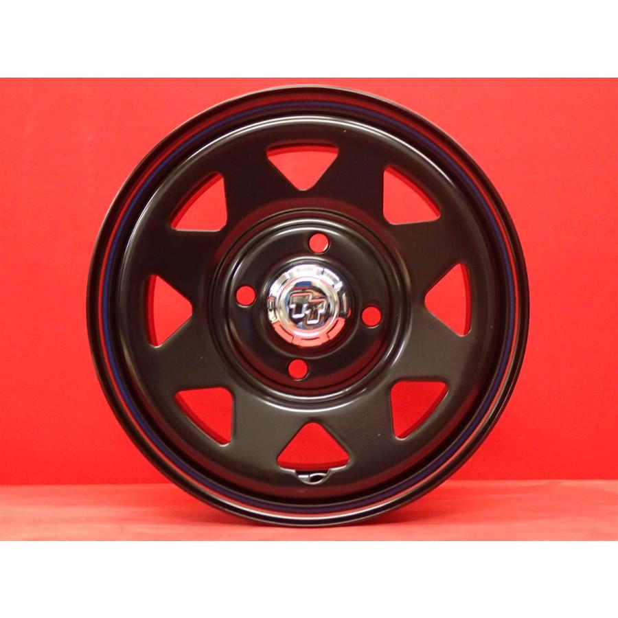 未使用品 4本SET】軽自動車用 ☆TT Aスチール (RED&BLUEライン有 