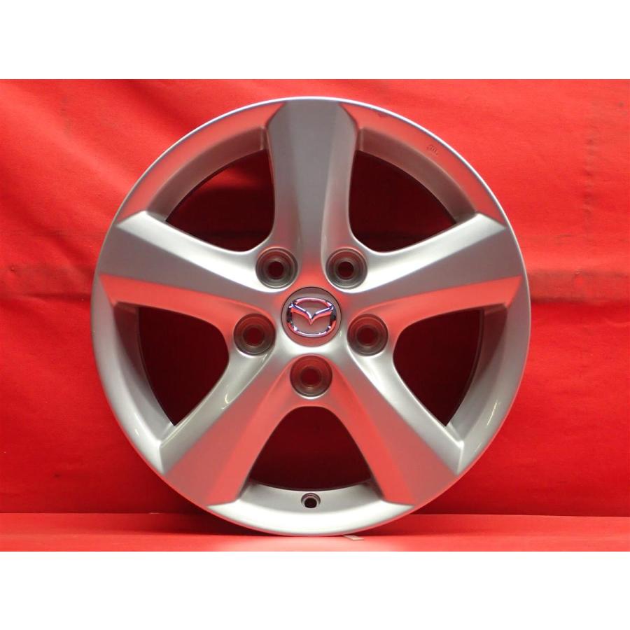 195/65-15 ４本ホイールセット　アクセラ純正ホイール　pcd114.3 5h 6j +52.5 マツダMAZDA〉 アクセラ ( BK 系 ) 後期 純正 15inch☆6J-15 +52.5