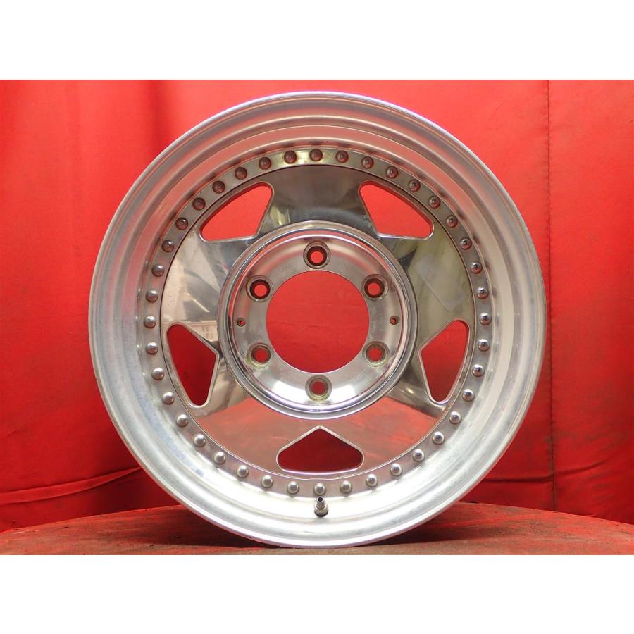 ☆MOZZER☆ホイール 16インチ PCD139.7 / 6穴 ハブ径約110mm ■現状品■ 背面 スペア 】 単品 社外 ホイール 1本 MOZZER マザー ES-01 ☆ 8J-16