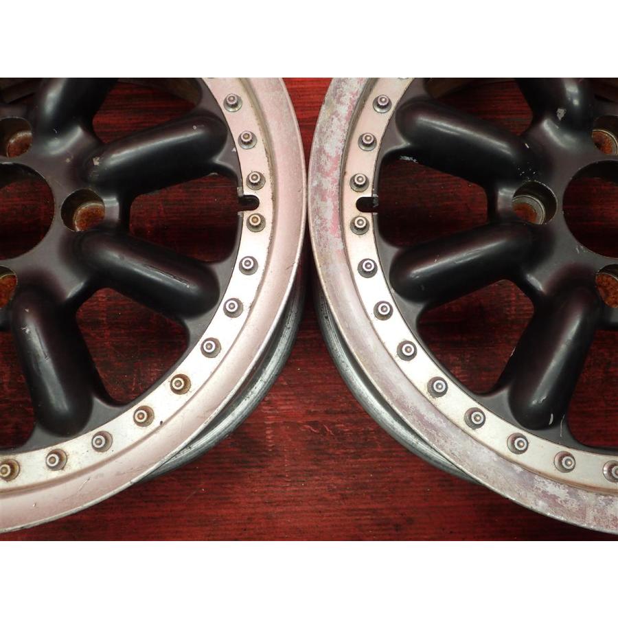 中古ホイール 2本セット ブラックレーシング BR-R 16x7J 4/114.3 ja16 