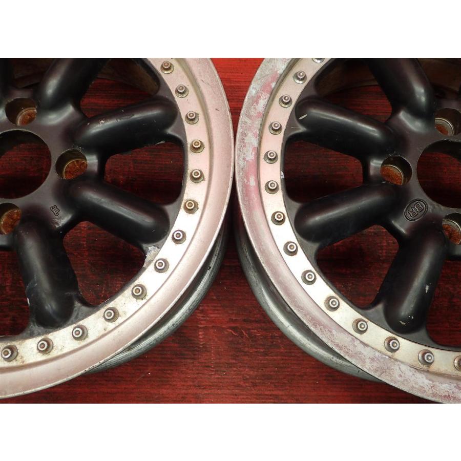 中古ホイール 2本セット ブラックレーシング BR-R 16x7J 4/114.3 ja16 