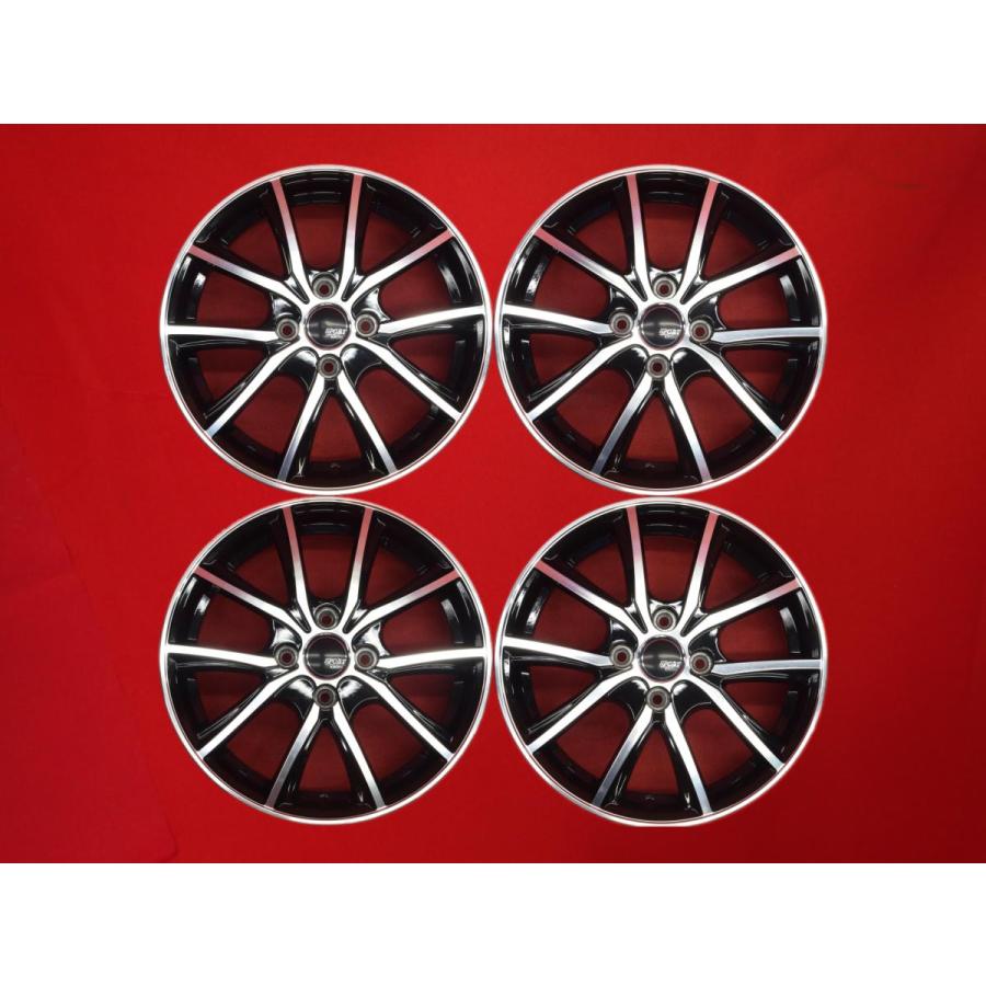 SPORT KRONE ブラポリ 中古ホイール 4本 4.5J 15インチ PCD100 4穴 +45 