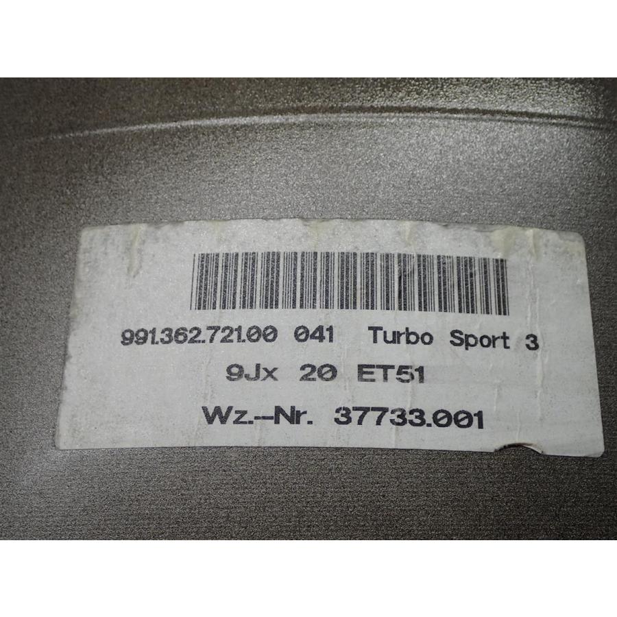 単品 純正 ホイール 1本 ポルシェ 911 991 ターボS ☆ 9J-20 センター