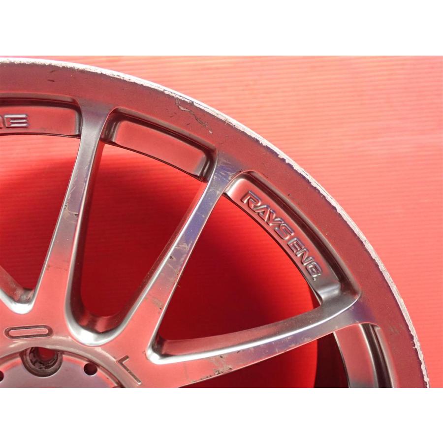 Red RAYS VOLK RACING19インチ フロントホイール1本① 鍛造 軽量 中古品 アルミホイール 1本 VOLK RACING ボルクレーシング