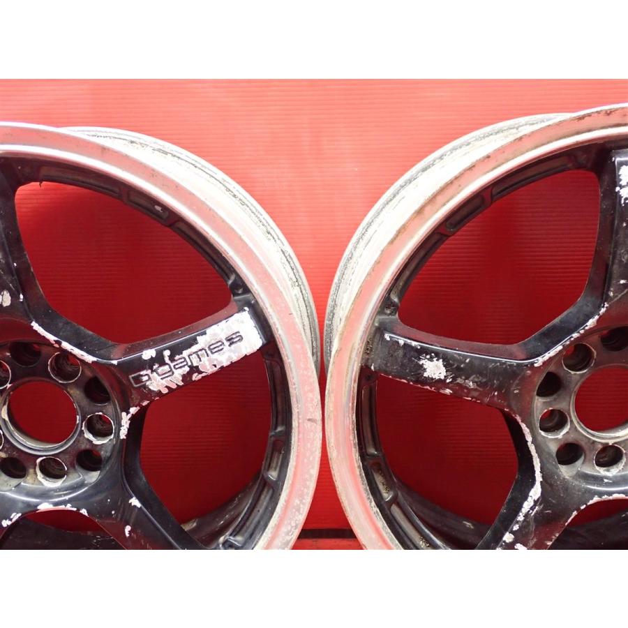 17インチ　メーカー　G-GAMES 2本組 社外 中古ホイール RAYS レイズ G-games 77W 7J 17インチ PCD