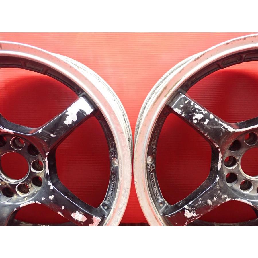 2本組 社外 中古ホイール RAYS レイズ G-games 77W 7J 17インチ PCD