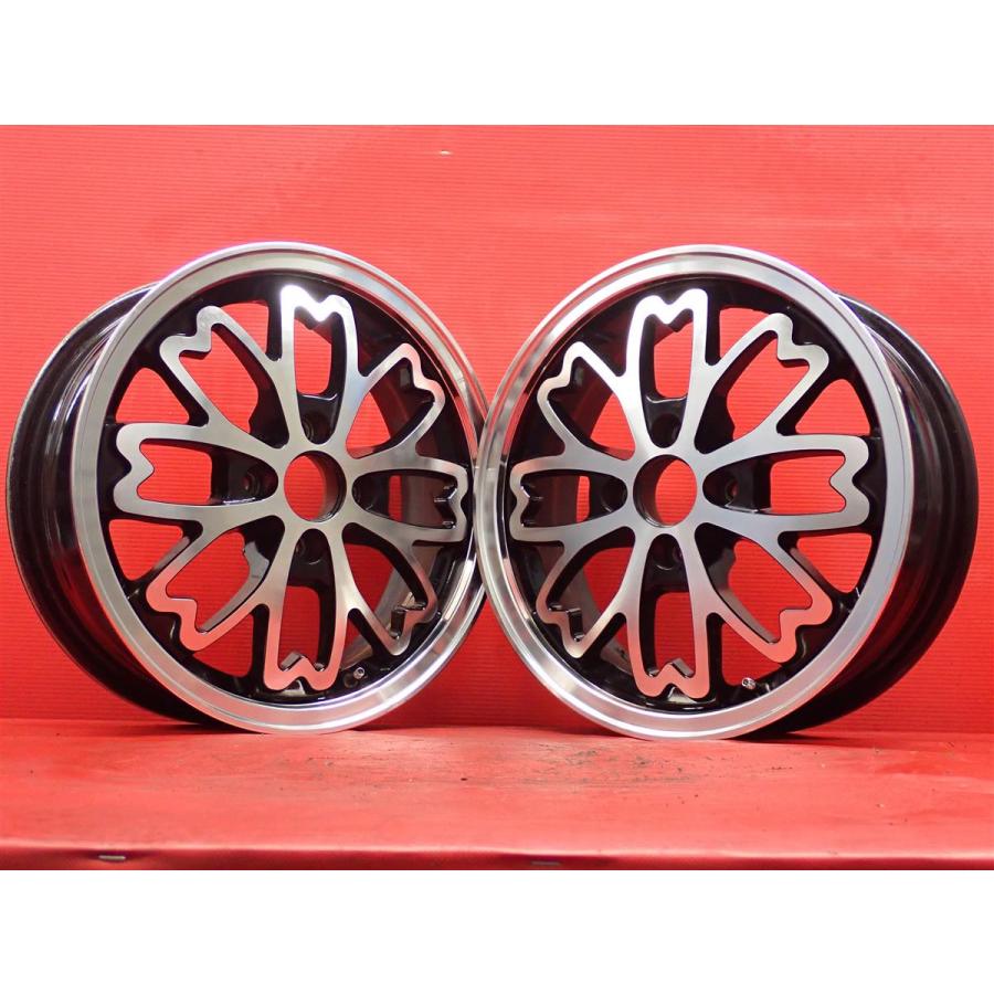2本組 社外 中古ホイール 和道 わどう 桜 K-car & Compact 5J 15インチ 