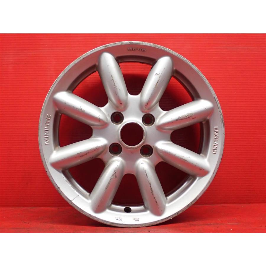 希少！MINILITE ENGLAND 15インチ6j引張タイヤ・ホイールセット 単品 社外 中古ホイール 1本 MINILITE ミニライト MC-40 6J 15インチ