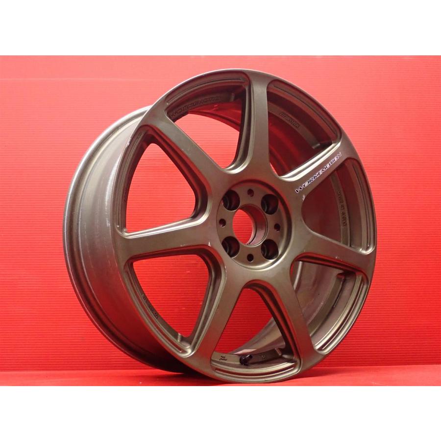 単品 社外 中古ホイール 1本 WORK ワーク EMOTION T7R エモーション ティーセブンアール 7J 17インチ PCD100 4穴 +38 ハブ60 ja17の画像