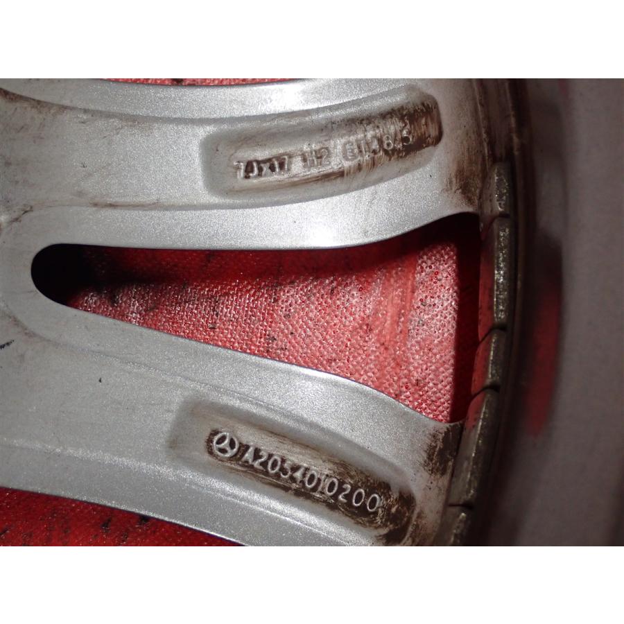 単品 中古ホイール 1本 MercedesBenz メルセデス・ベンツ Cクラス  W205 純正 7J 17インチ PCD112 5穴 +48.5 ハブ66.5 A2054010200 ja17の画像