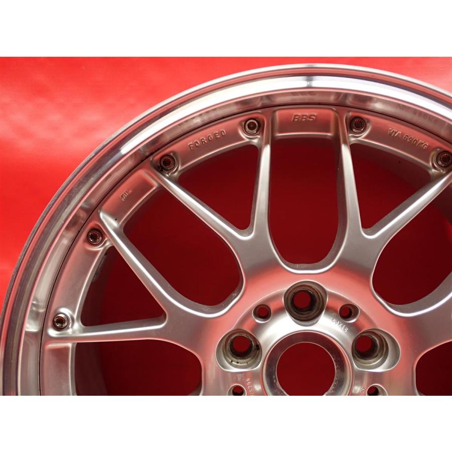 単品 中古ホイール 1本 鍛造 軽量 BBS RS-GT RS900 8J 18インチ PCD114.3 5穴 +40 ハブ82 ja18｜taiheishopping｜08