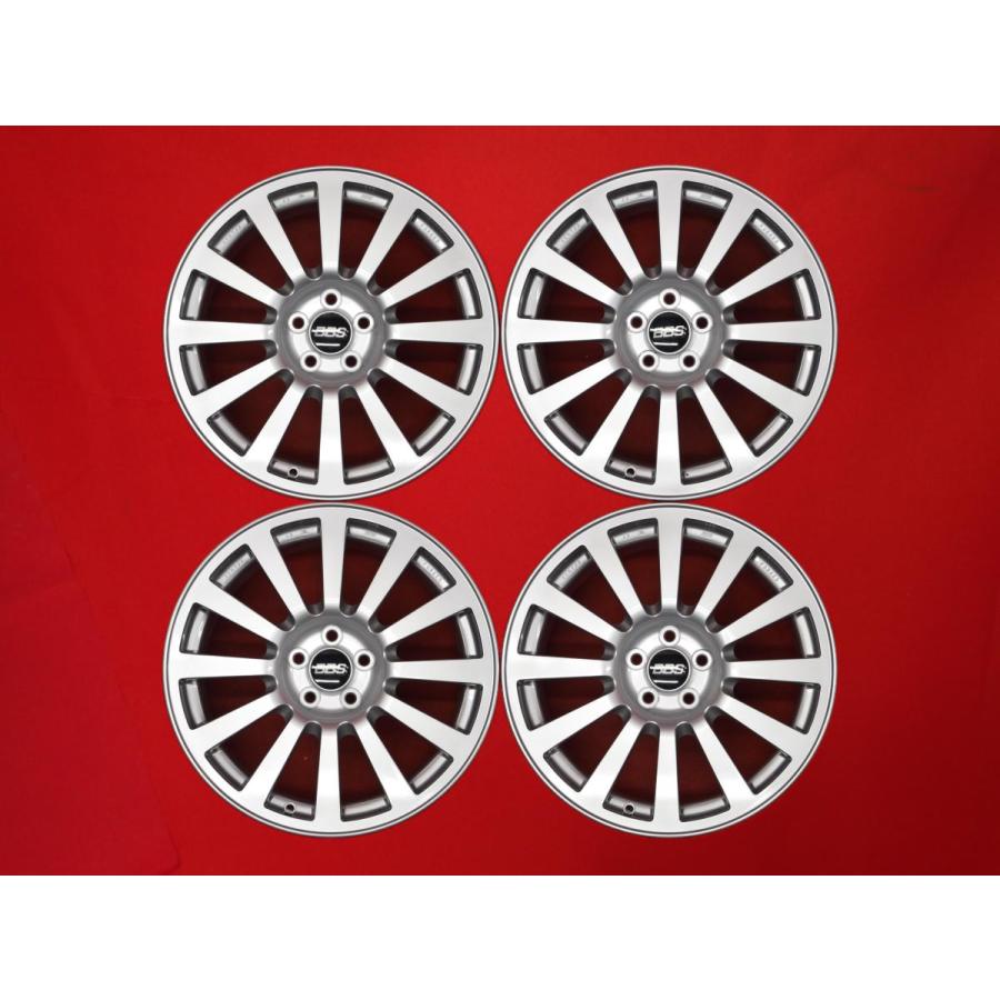 スタッドレス用にスバル純正OP　BBS　RV722　鍛造　17×7j+48　 FORGED　17インチ　PCD100 5H　4本セット SUBARU スバル フォレスター 純正 BBS RV722 中古ホイール 4本 7J 17