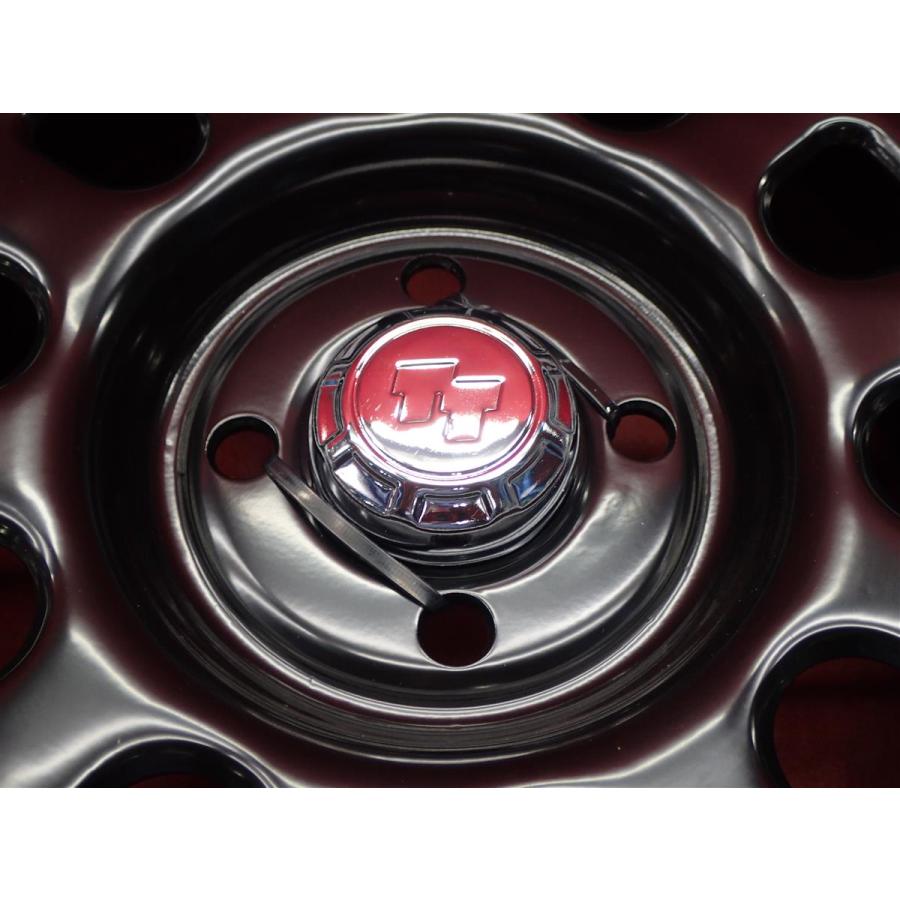 ☆ TTD スチール (RED&BLUEライン有) ホイール 4本 6J-14 PCD100 4穴 +