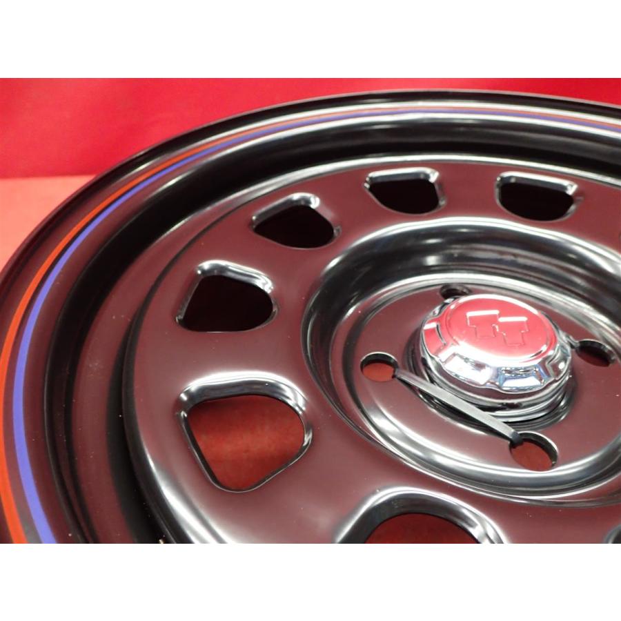 ☆ TTD スチール (RED&BLUEライン有) ホイール 4本 6J-14 PCD100 4穴 +
