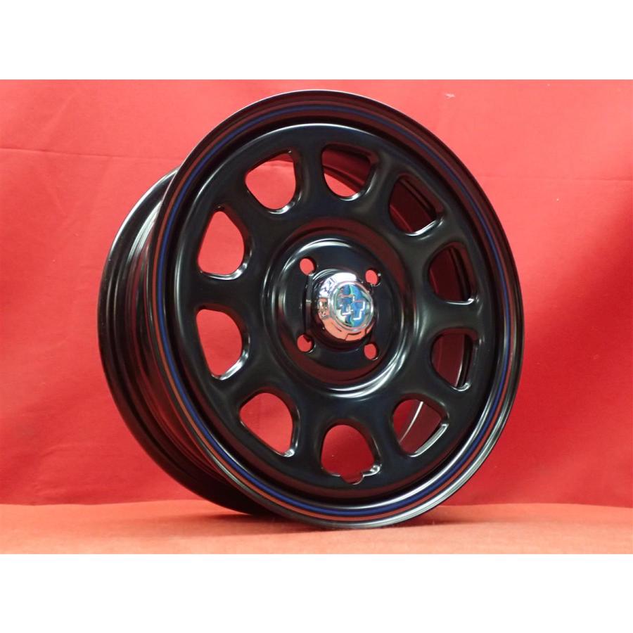 ☆ TTDスチール (RED&BLUEライン有) ホイール 4本 5J-14 PCD100