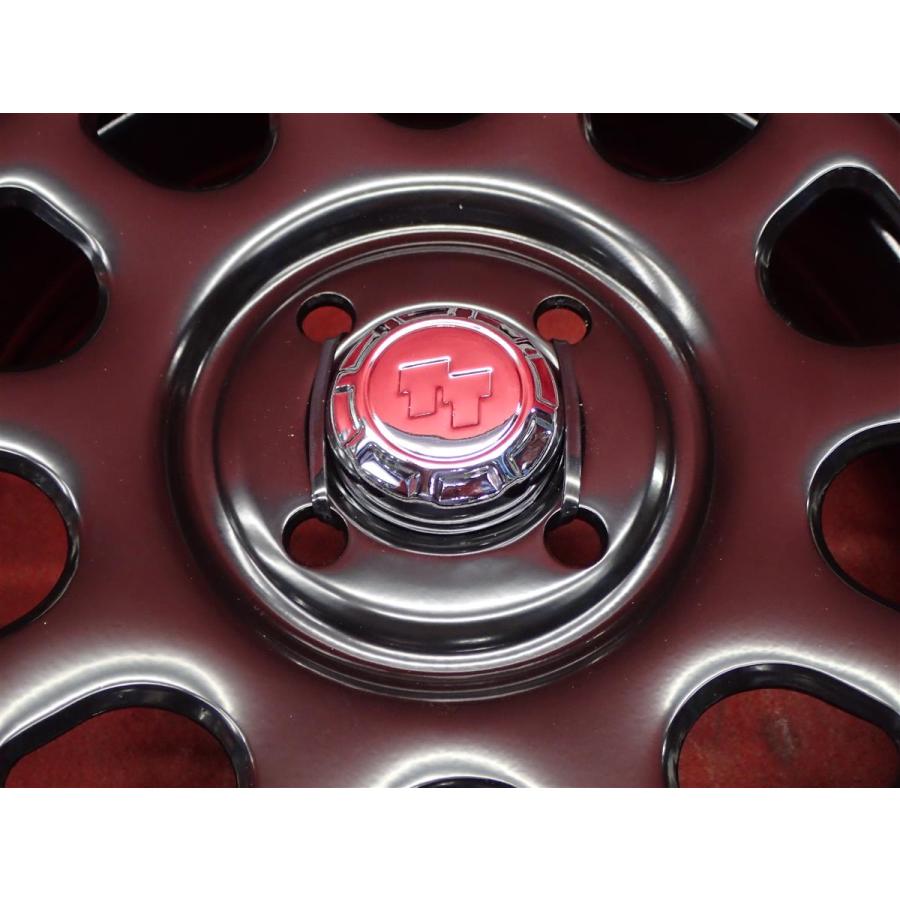 ☆ TTDスチール (RED&BLUEライン有) ホイール 4本 5J-14 PCD100 4穴 +