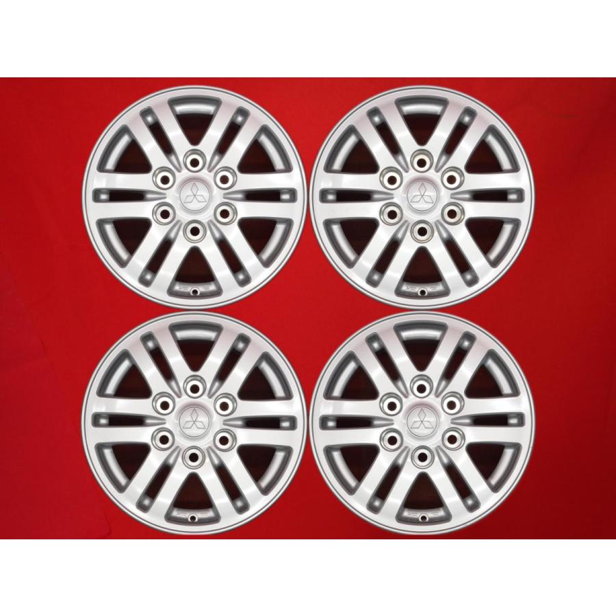 MITSUBISHI ミツビシ純正 6スポーク 4本 ホイール 7J-16 PCD139.7 6穴