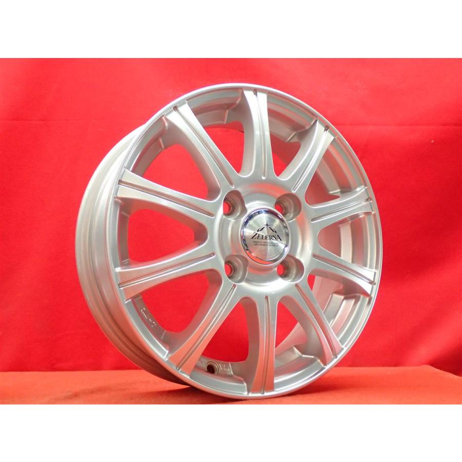 ZELERNA 10スポーク ホイール 4本 4J-13 PCD100 4穴 +43 ハブ73