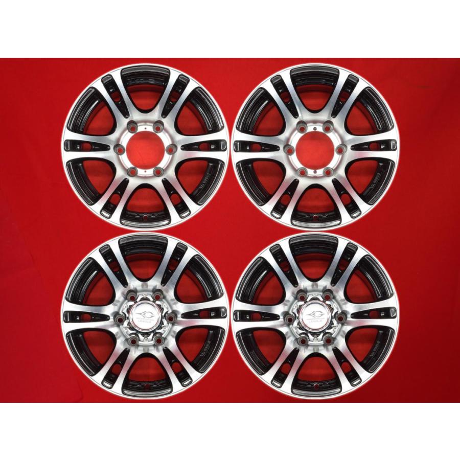 LEAGUE LG342 中古ホイール 4本 8J 15インチ PCD139.7 6穴 -25 ハブ108 