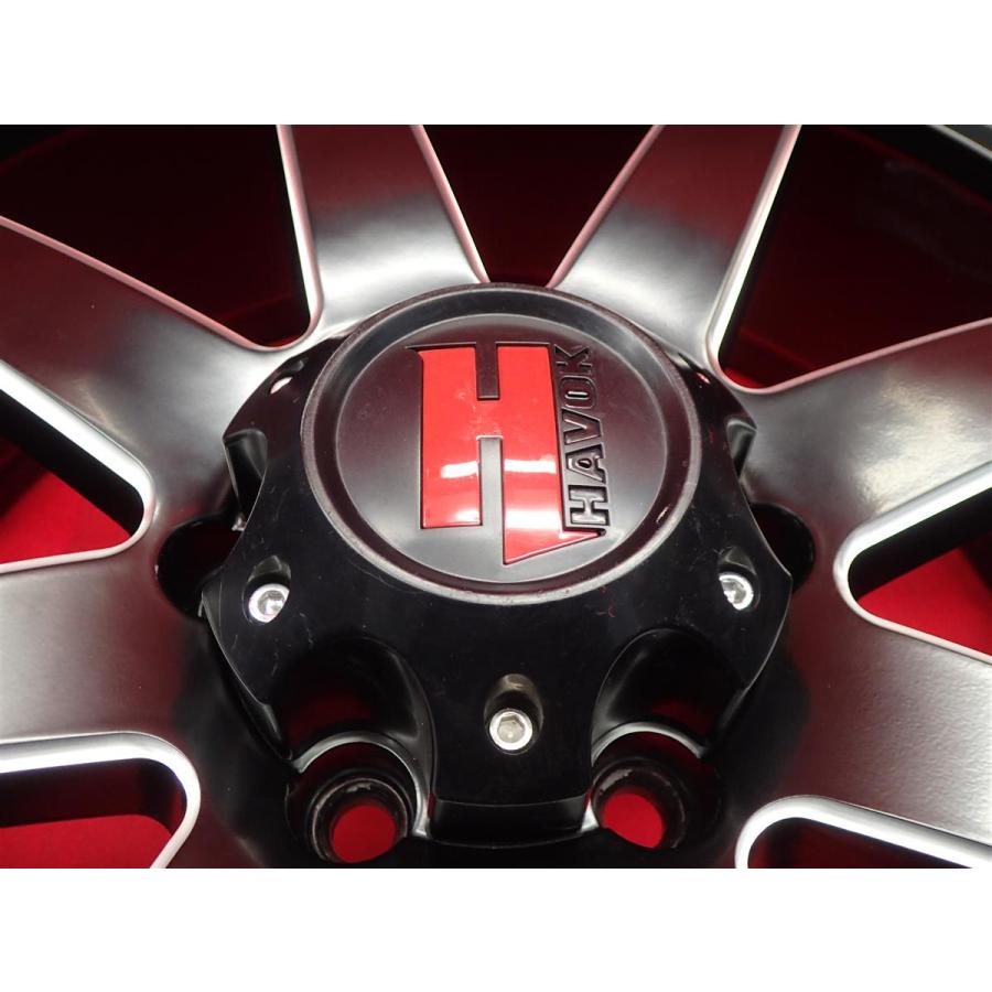 HAVOK H112 中古ホイール 4本 9J 20インチ PCD139.7 6穴 +12 ハブ108