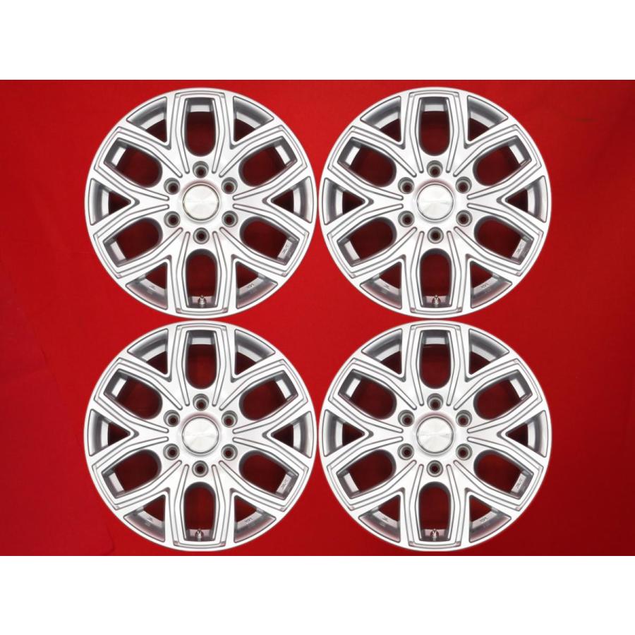 社外ホイール 17インチ 4本 7.5J6HPCD139.7+25 ランクルプラド サーフ FJクルーザー等　(VHB76) クレジットカード QR決済可能 PREMIX プレミックス 飛車 ヒシャ 中古ホイール 4本 8J 17インチ