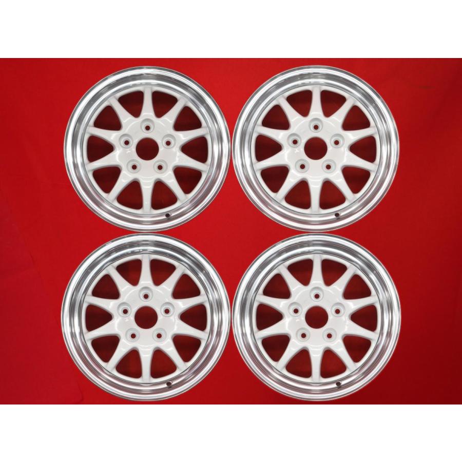 ② メーカー不明15インチ アルミホイール•タイヤ 中古品 2本セット T'S レーシング 中古ホイール 4本 7/7.5J 15インチ PCD114.3 5穴 +40/+