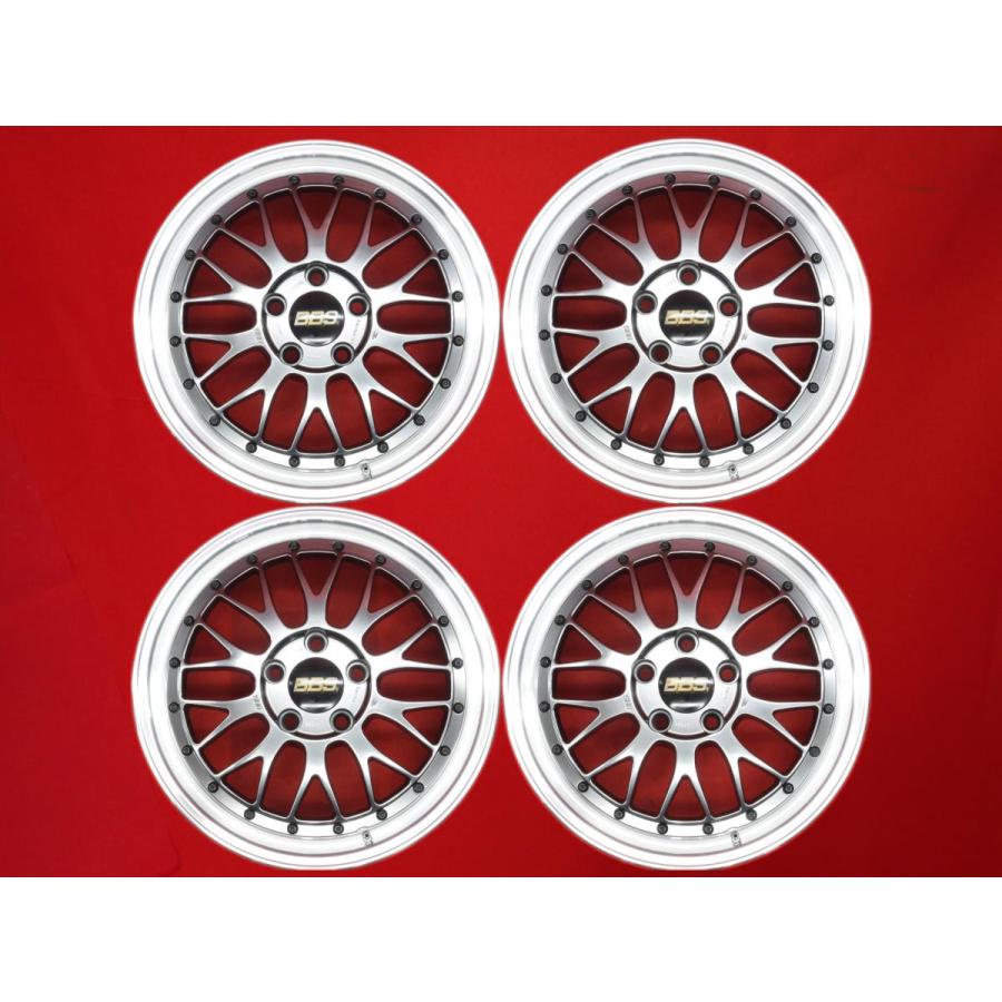 鍛造 軽量 BBS LM 中古ホイール 4本 7J 17インチ PCD114.3 5穴 +