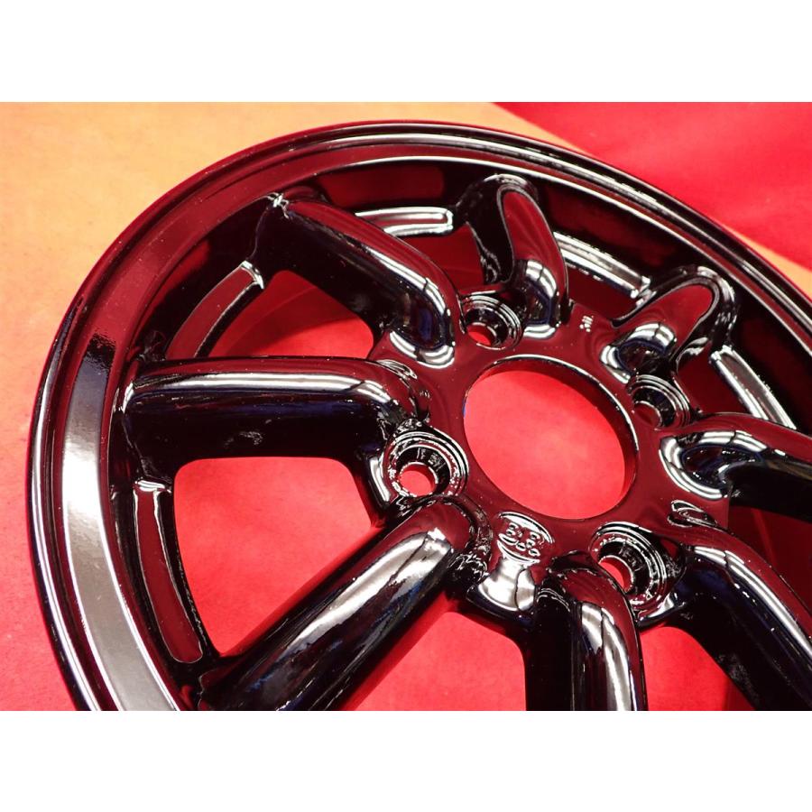 絶版 希少 ブラックレーシング 中古ホイール 4本 4.5J 13インチ PCD114