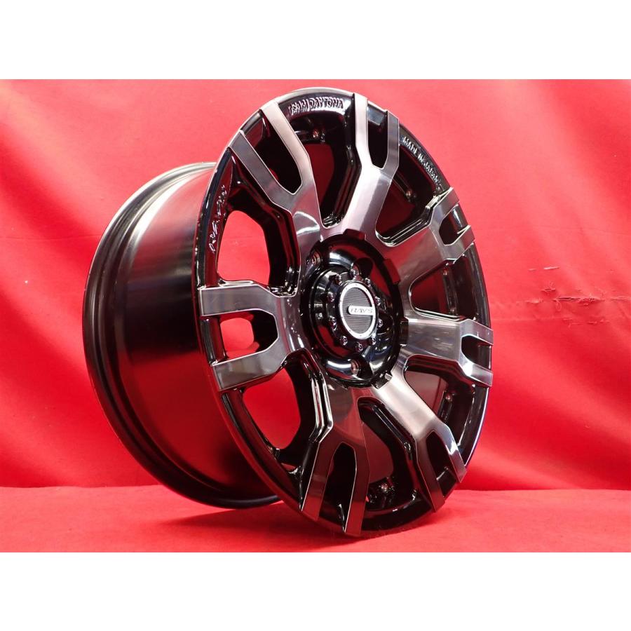 17インチ5穴 4本セットデイトナ RAYS FDX-F7 タイヤ付き TEAM DAYTONA RAYS レイズ FDX F7S 8.0J-17 +20 6H139.7 クリア