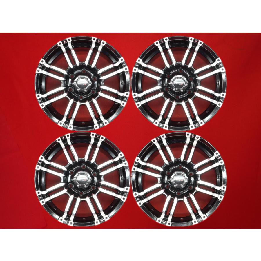 B-MUD X 中古ホイール 4本 8J 17インチ PCD139.7 6穴 +20 ハブ106