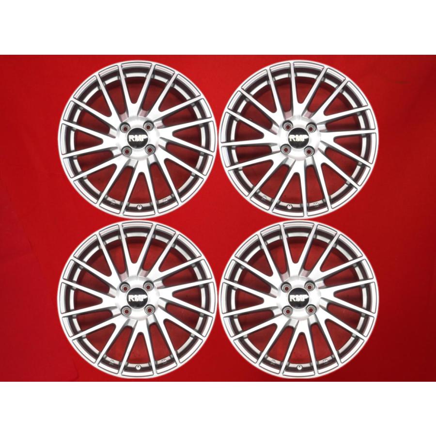 DUNLOP PRD 社外ホイール 16インチ 4本 6J4HPCD100+45 ライズ ロッキー アクア ヤリス カローラフィールダー フィット等　(SHK005) RMP 016F 中古ホイール 4本 7J 17インチ PCD100 4穴 +45 ハブ67 ヤリス