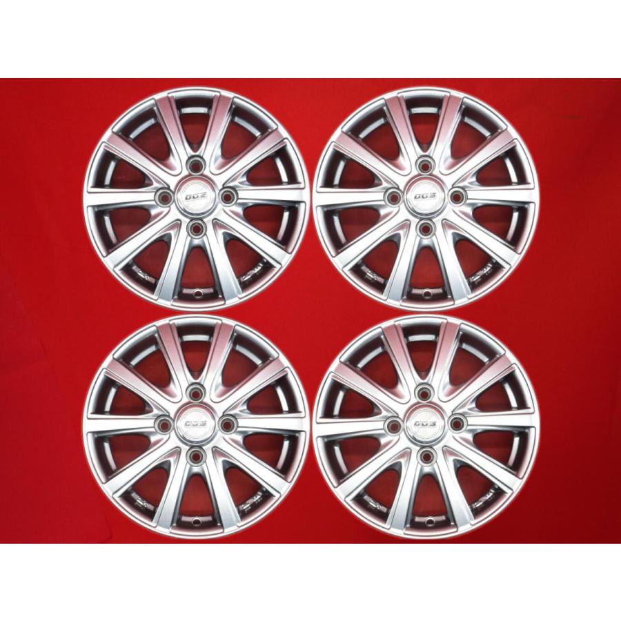 中古 軽自動車用タイヤホイール4本 D.O.S SE-10 中古ホイール 4本 4J 13インチ PCD100 4穴 +43 ハブ67