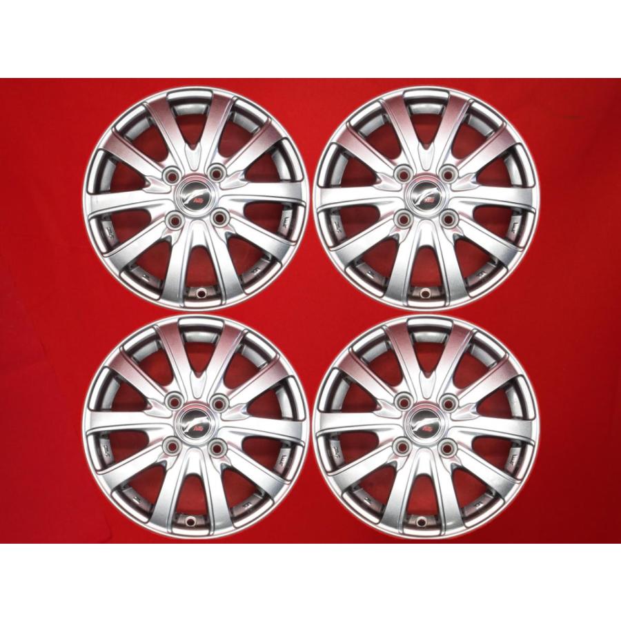 Fang 5W スポーク 中古ホイール 4本 4J 13インチ PCD100 4穴 +45 ハブ 