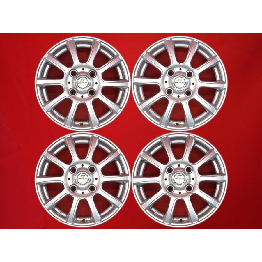 DEBOR 10 スポーク 中古ホイール 4本 4J 13インチ PCD100 4穴 +45 ハブ