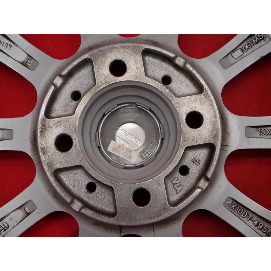 DEBOR 10 スポーク 中古ホイール 4本 4J 13インチ PCD100 4穴 +45 ハブ