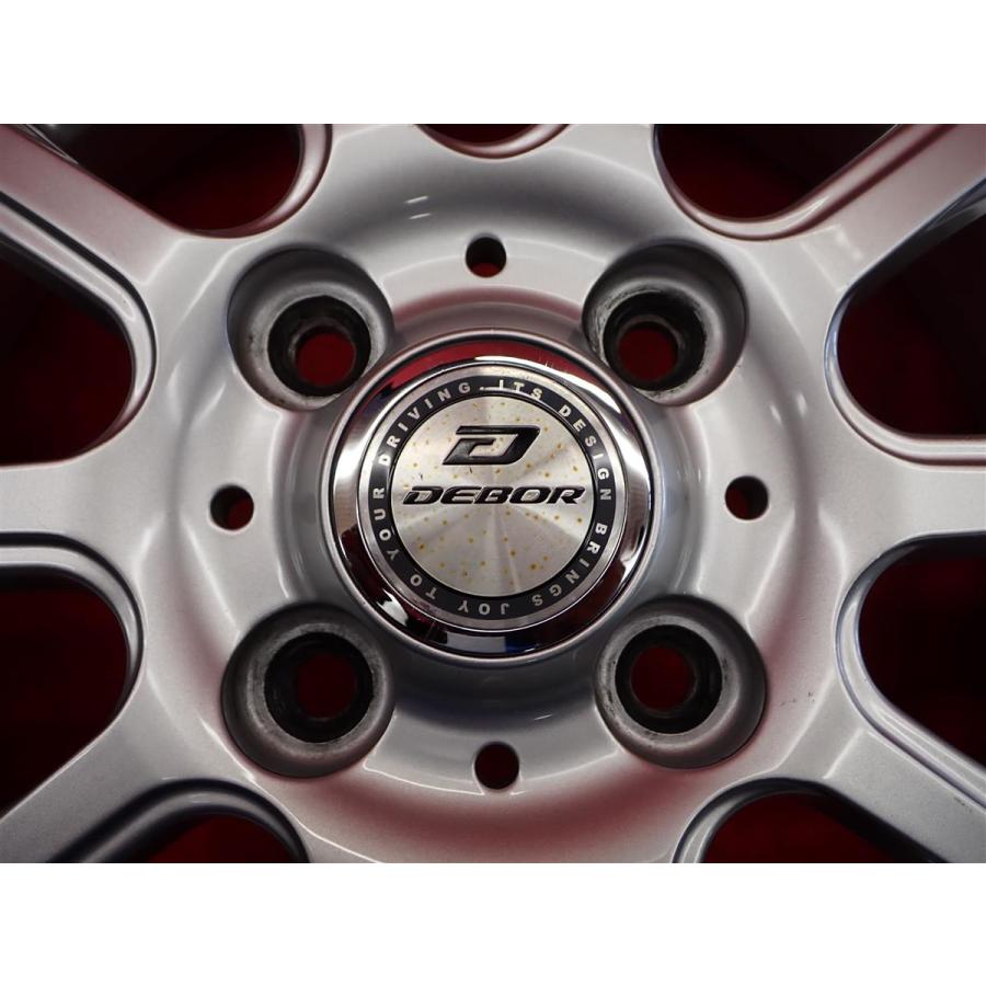 DEBOR 10 スポーク 中古ホイール 4本 4J 13インチ PCD100 4穴 +45 ハブ