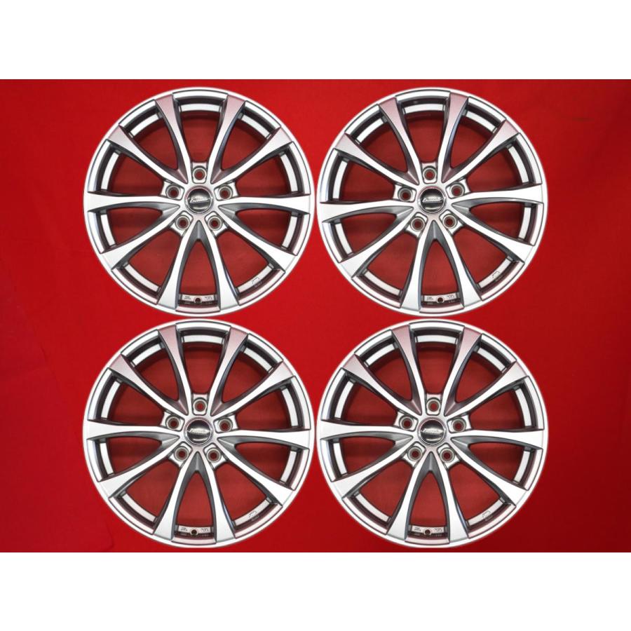 Exceeder エクシーダー E07 中古ホイール 4本 7J 17インチ PCD114.3 5