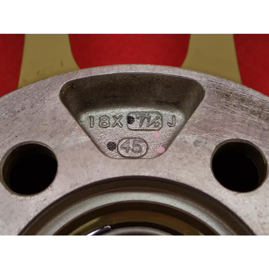 MAT製法 軽量 ENKEI エンケイ PF01 中古ホイール 4本 7.5J 18インチ 