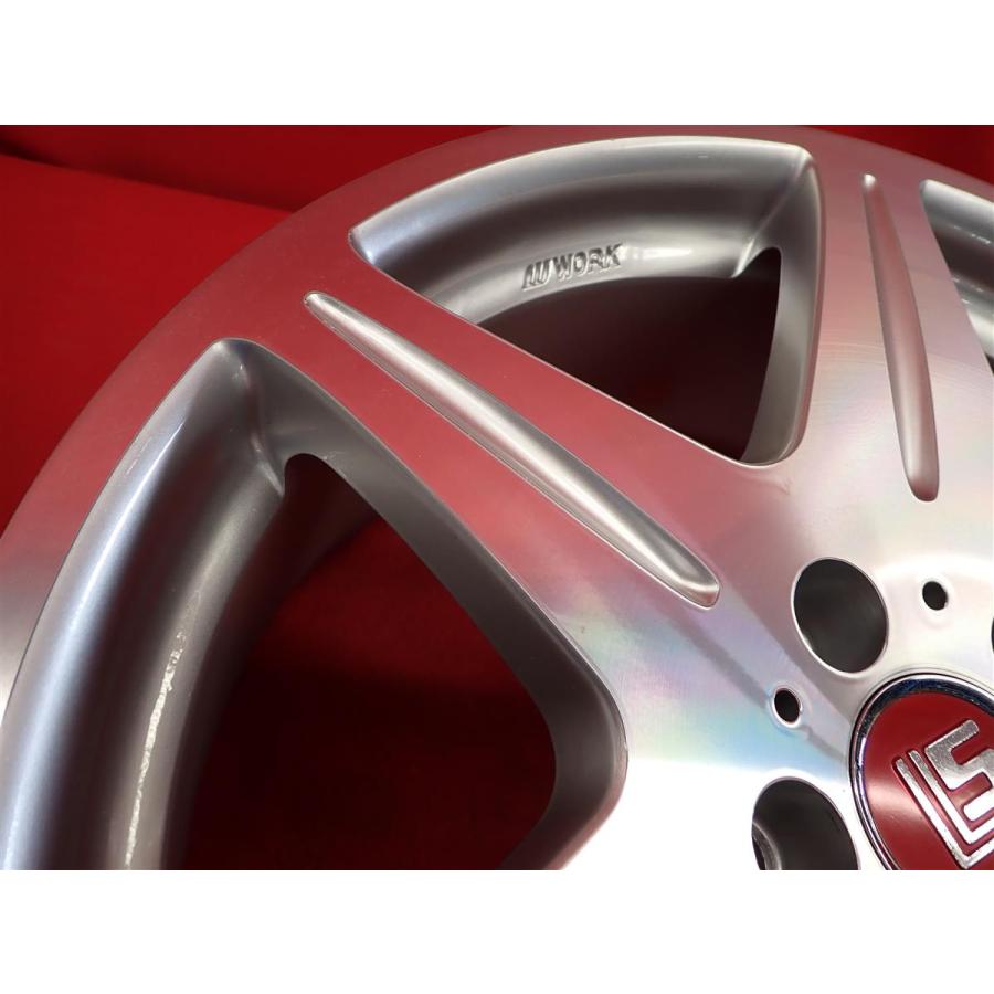 WORK ワーク LS406 MONO 中古ホイール 4本 8J 18インチ PCD114.3 5穴 + 