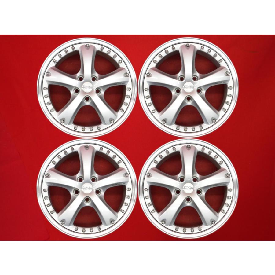 絶版 希少 OZ ベラ II 2 中古ホイール 4本 8J 18インチ PCD114.3 5穴 +