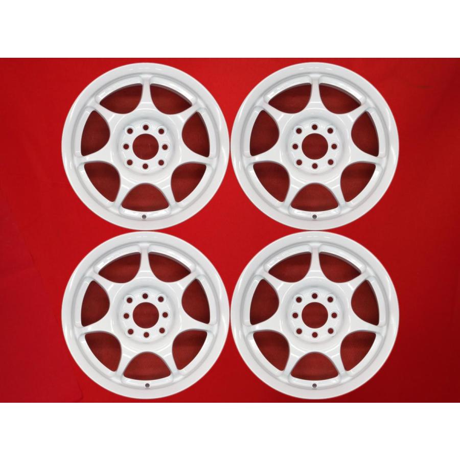 再塗装 白 美品 軽量 1本5.0kg キッズレーシング 中古ホイール 4本 6.5