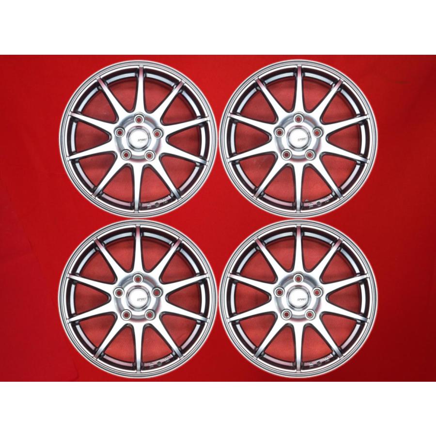 SPORT ABELIA 中古ホイール 4本 6.5J 16インチ PCD114.3 5穴 +38 ハブ